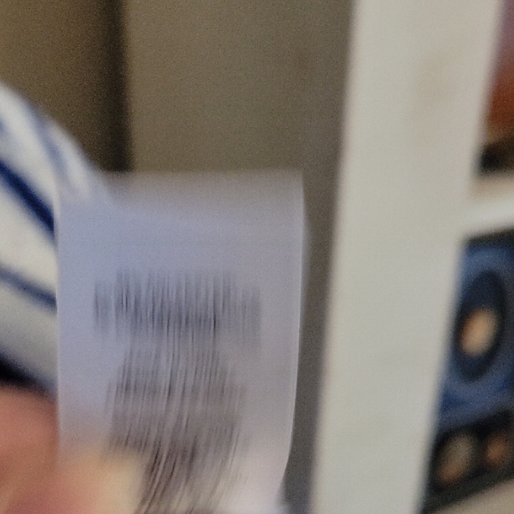 Jones NY szLg Blue and White Striped V-Neck sleeveless Blouse - Picture 3 of 6